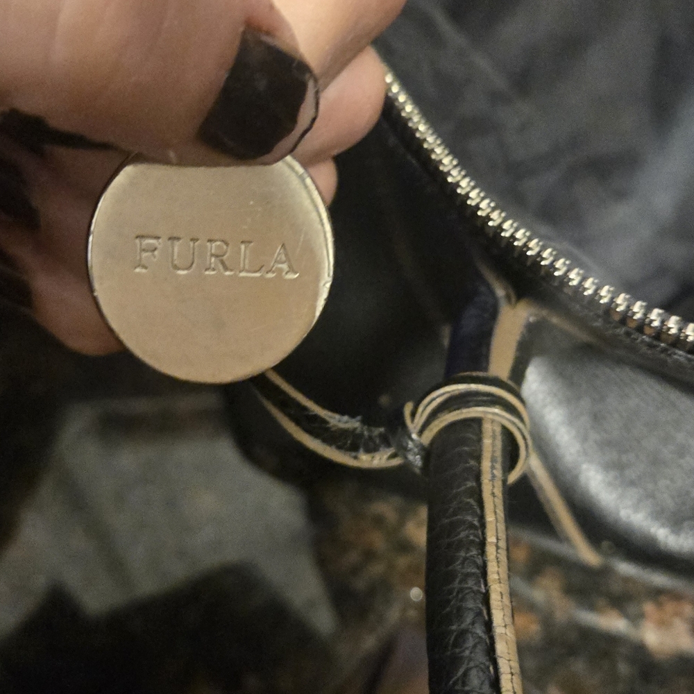 Hide Your Flask Furla Satchel Euc Furla Name Embo… - image 6